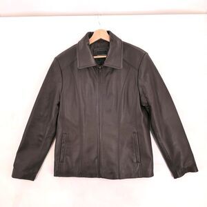 Mason & Cooper Women's Sz Large Brown Genuine Leather  Jacket Minimalist Mint!